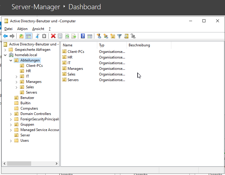 Active Directory OU Struktur